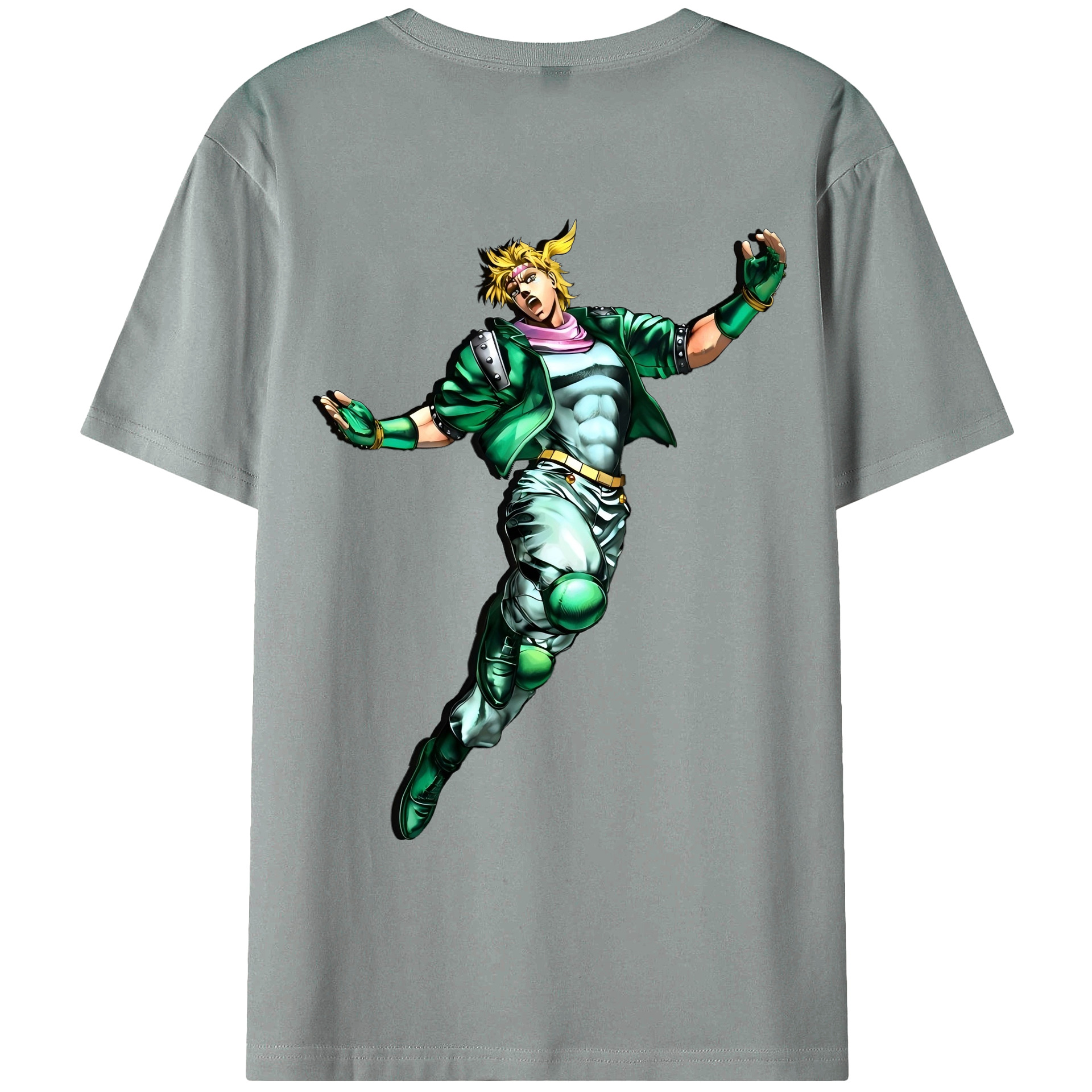 （画像用） ジョジョの奇妙な冒険 ディオ?ブランドー JoJo's Bizarre Adventure Dio Brando 綿100％ メンズ半袖Tシャツ（バックプリント） 通気性